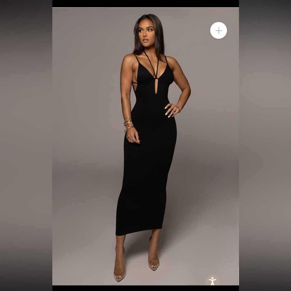 Black into the night maxi dress